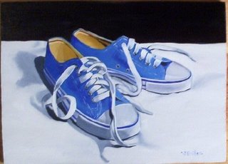 university blue shoe paint